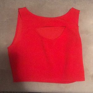 Red crop top!